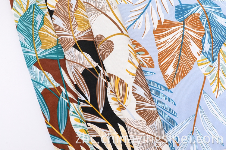 顶级销售的环保定制织物印刷印刷斜纹面料用于连衣裙